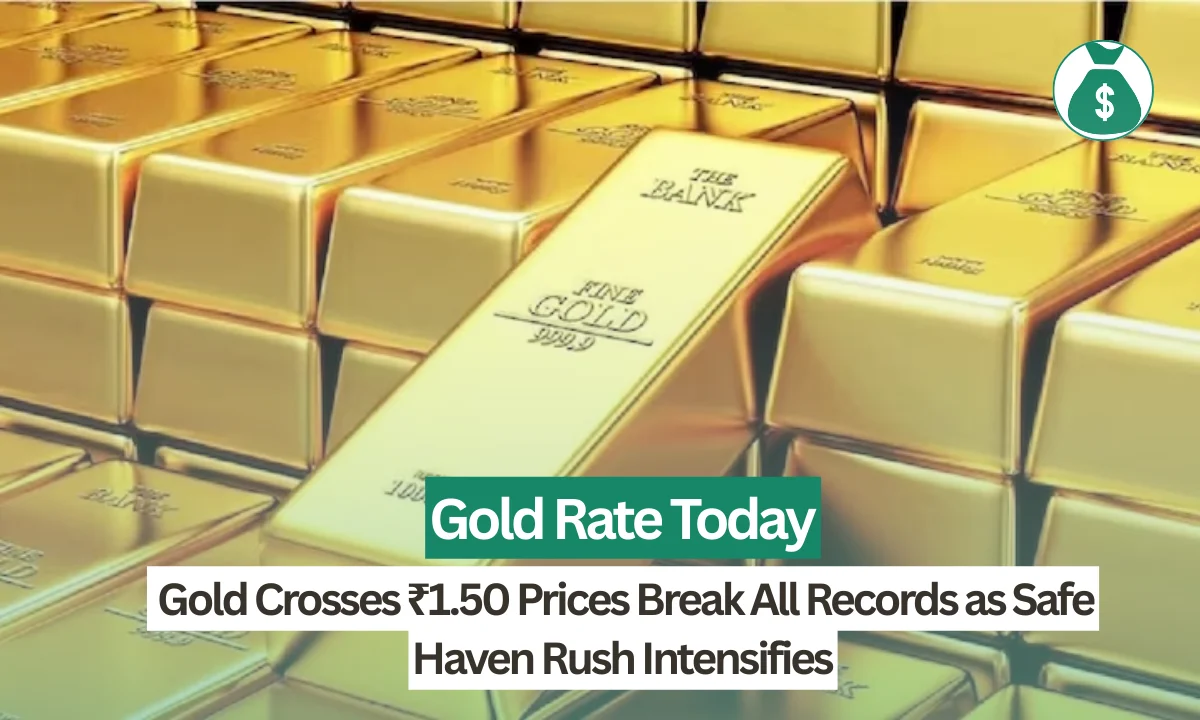 Gold Rate Today: Gold Crosses ₹1.50 Prices Break All Records as Safe Haven Rush Intensifies