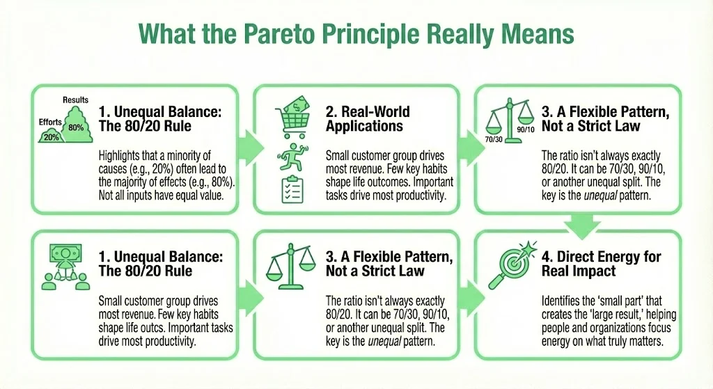 What the Pareto Principle Really Means | The 80/20 Rule Or Pareto Principle Rule Explained: Small Effort Big Results
