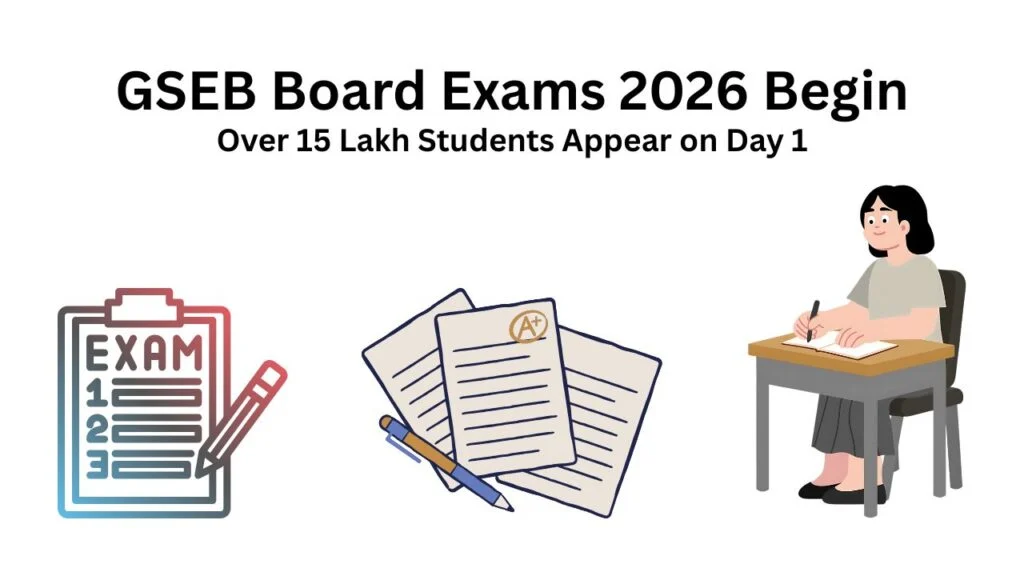 GSEB Board Exams 2026 Begin Across Gujarat: Over 15 Lakh Students Appear on Day 1