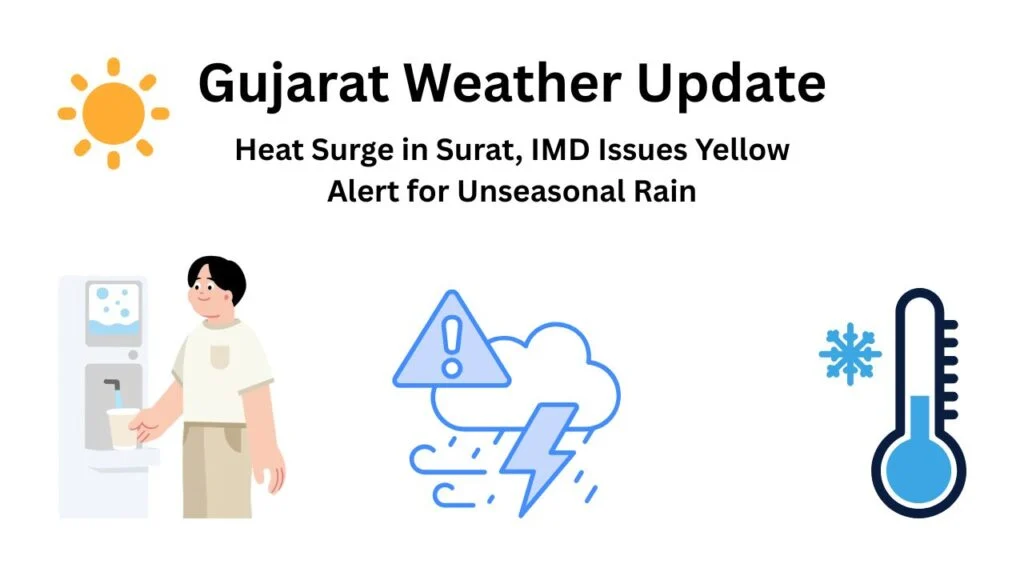 Gujarat Weather Update: Heat Surge in Surat, IMD Issues Yellow Alert for Unseasonal Rain